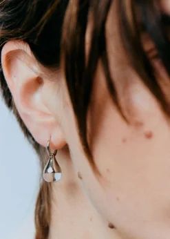 Stilla Quartz sterling silver drop earrings