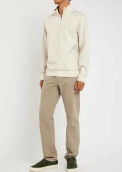 Stimmann half-zip cotton-blend sweatshirt