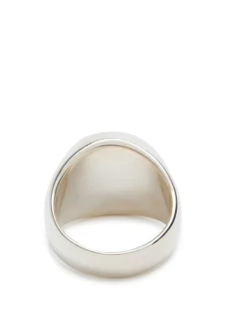Stone-embellished signet ring
