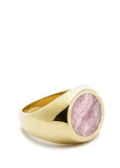 Stone-embellished signet ring