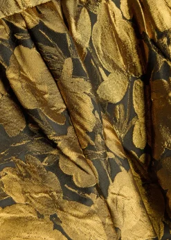 Stormi metallic floral-jacquard woven mini skirt