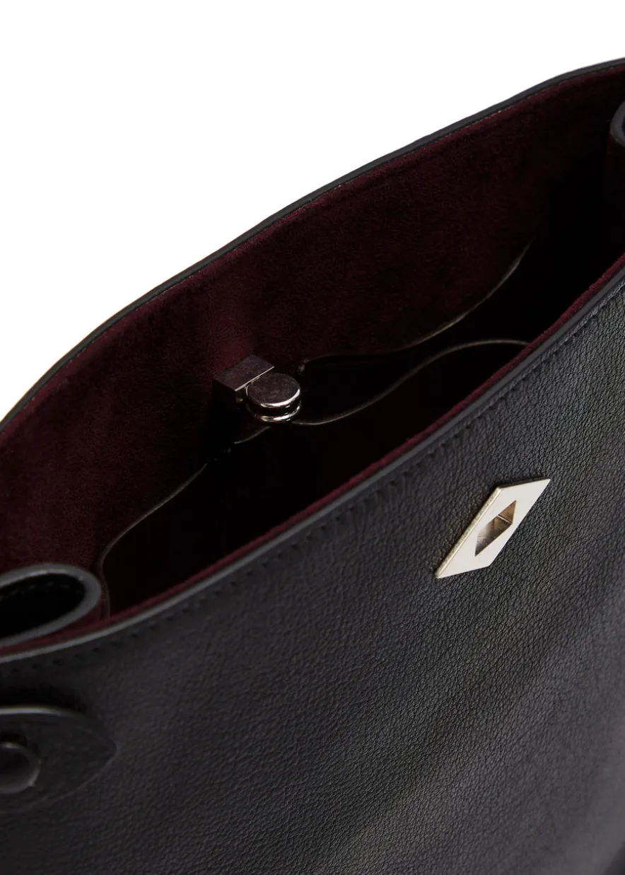 Stowaway grained leather cross-body bag