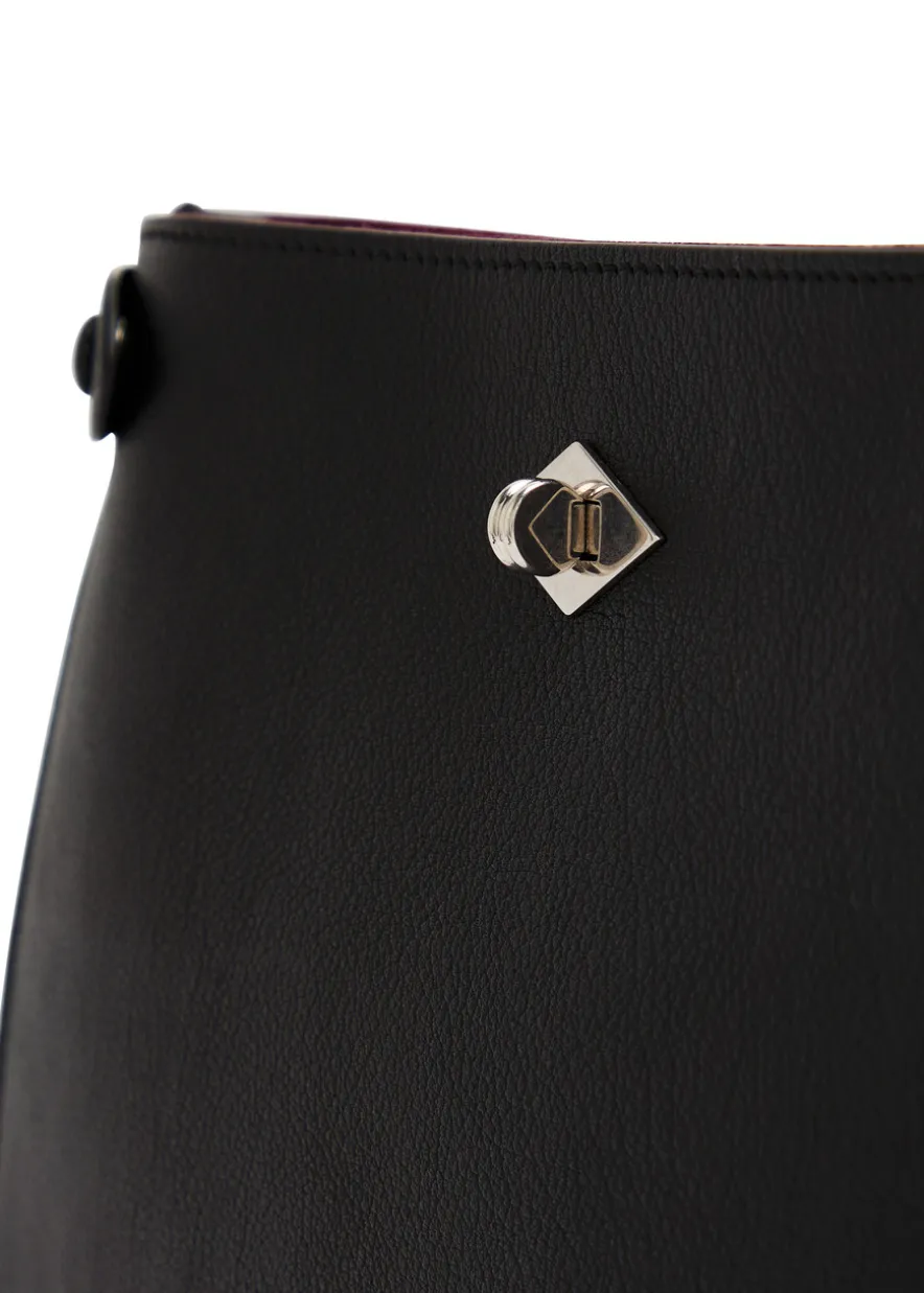 Stowaway grained leather cross-body bag