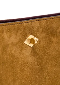Stowaway suede cross-body bag