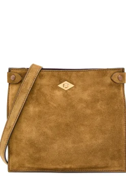 Stowaway suede cross-body bag
