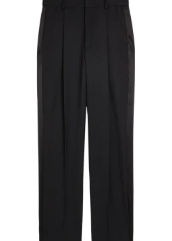 Straight-leg canvas trousers