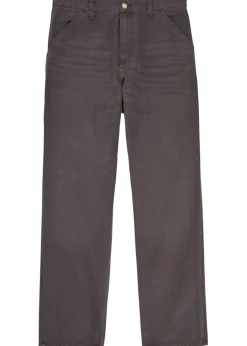 Straight-leg canvas trousers