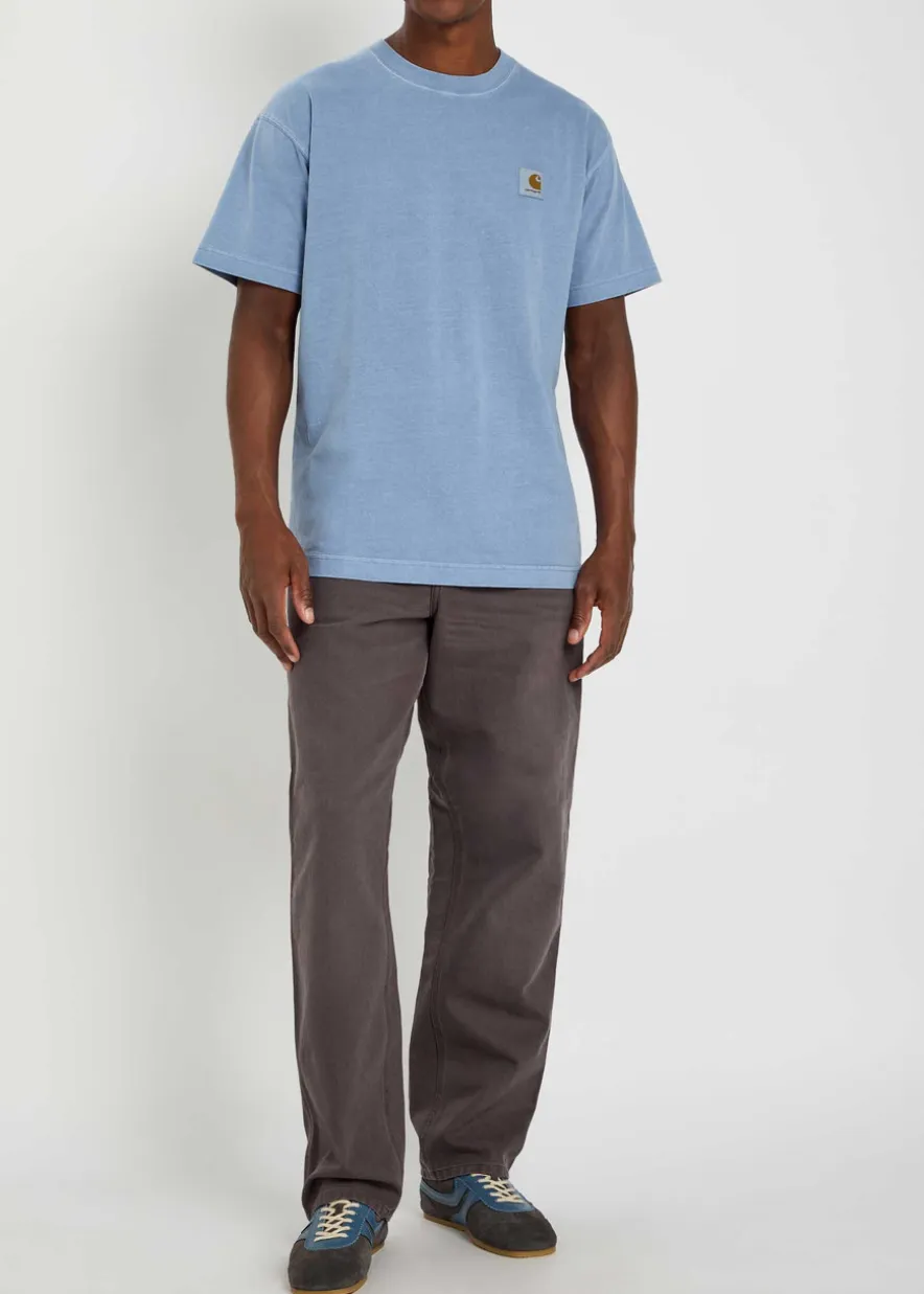 Straight-leg canvas trousers