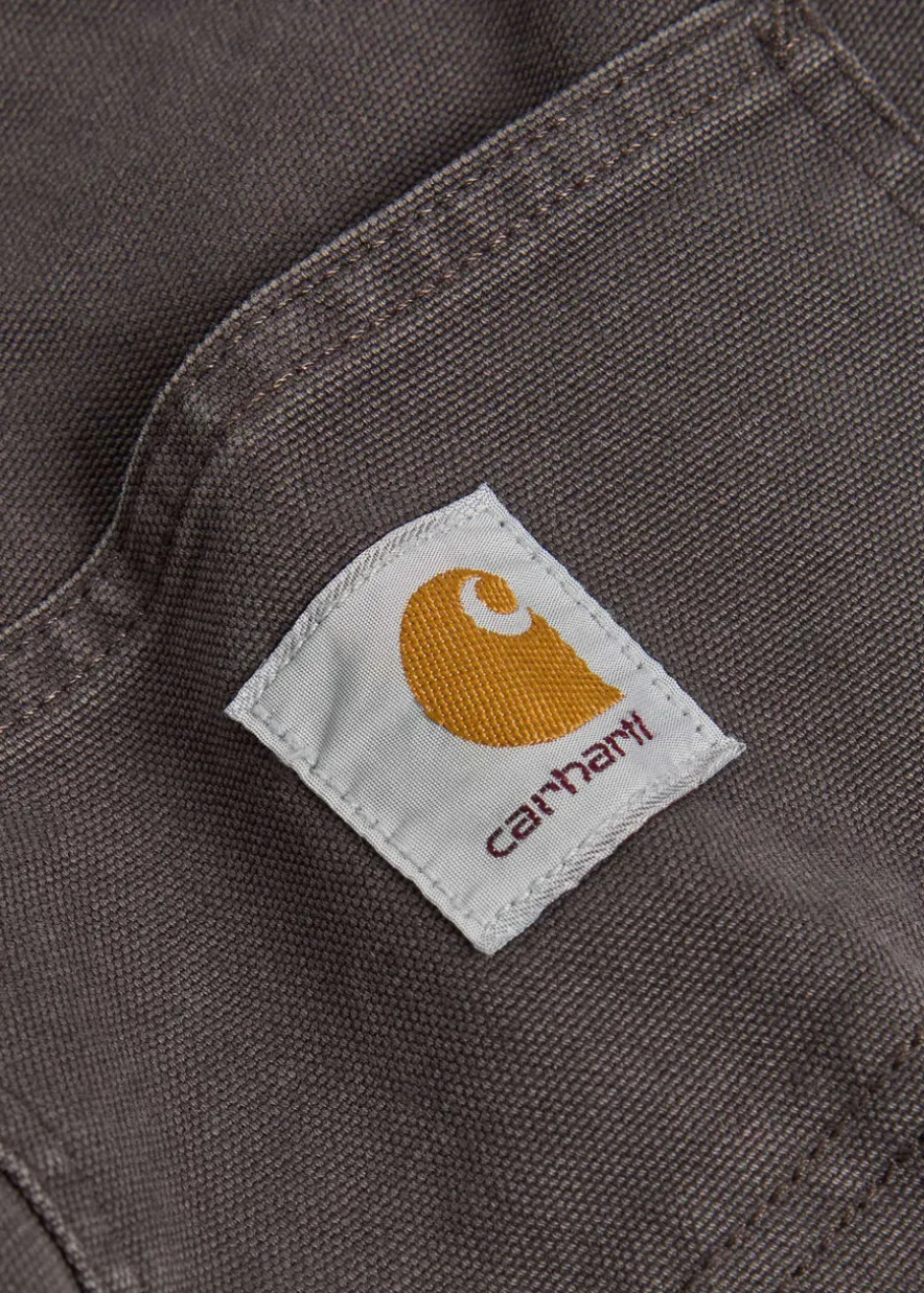 Straight-leg canvas trousers