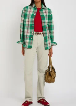Straight-leg corduroy trousers