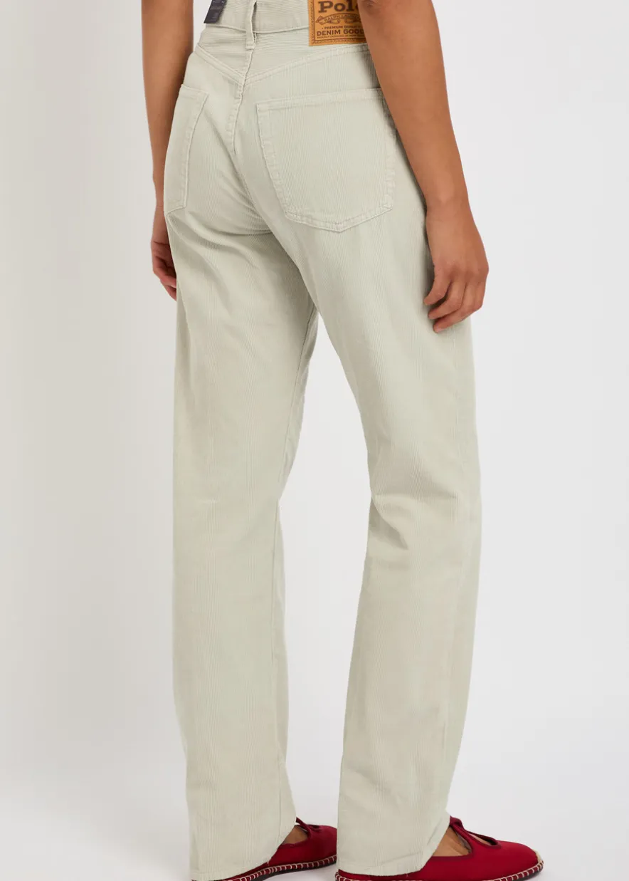 Straight-leg corduroy trousers