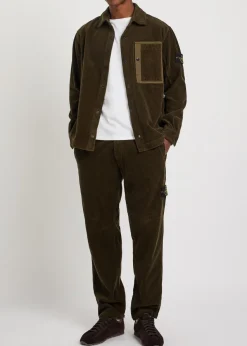 Straight-leg corduroy trousers