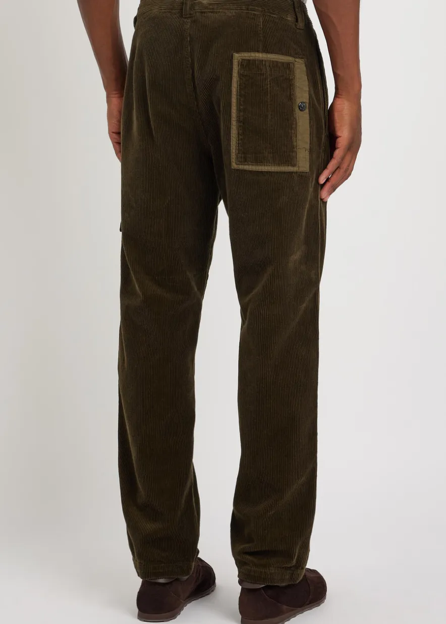 Straight-leg corduroy trousers