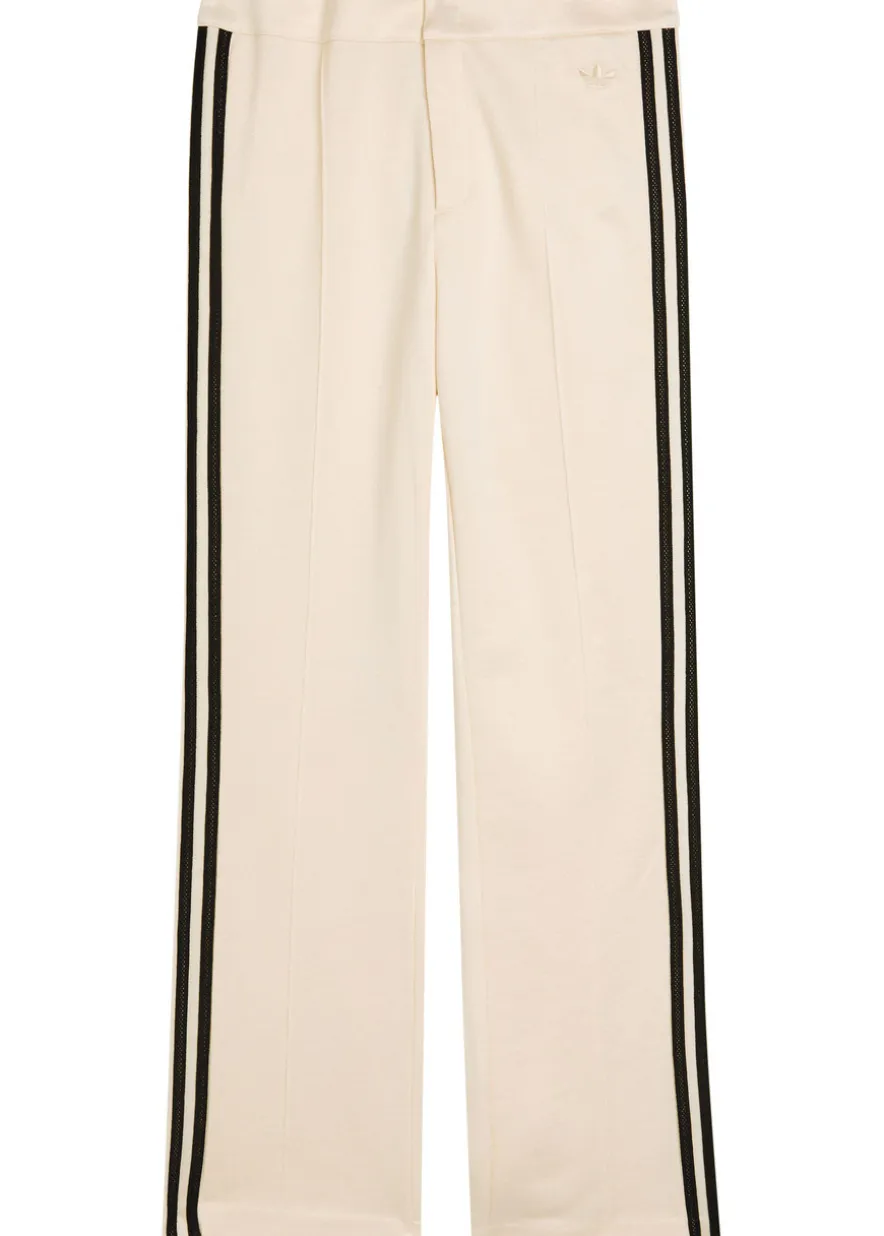 Straight-leg cotton-blend track pants