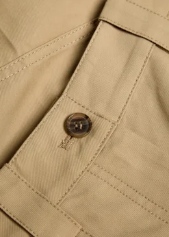 Straight-leg cotton-blend utility trousers