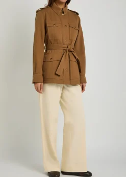 Straight-leg cotton-poplin trousers