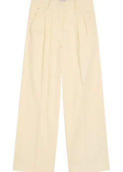 Straight-leg cotton-poplin trousers