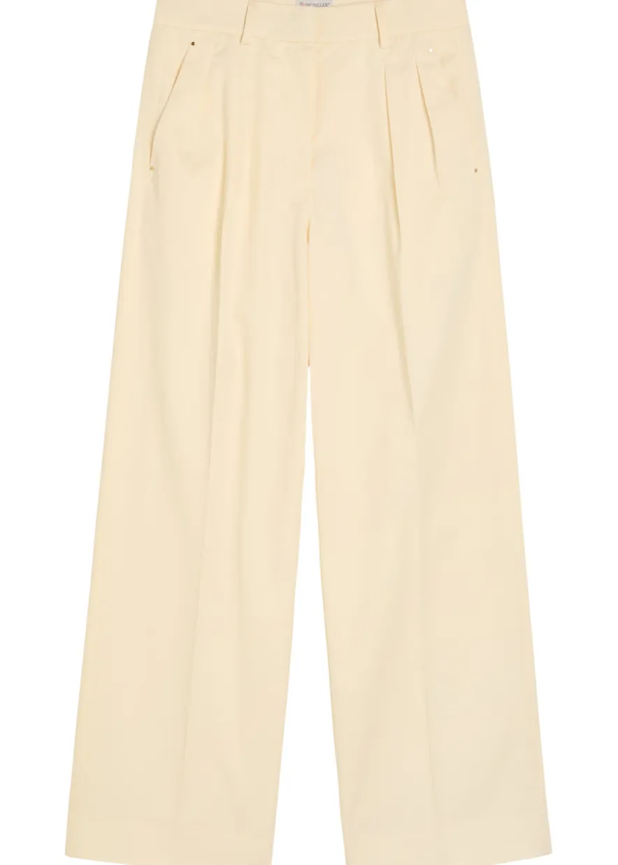 Straight-leg cotton-poplin trousers