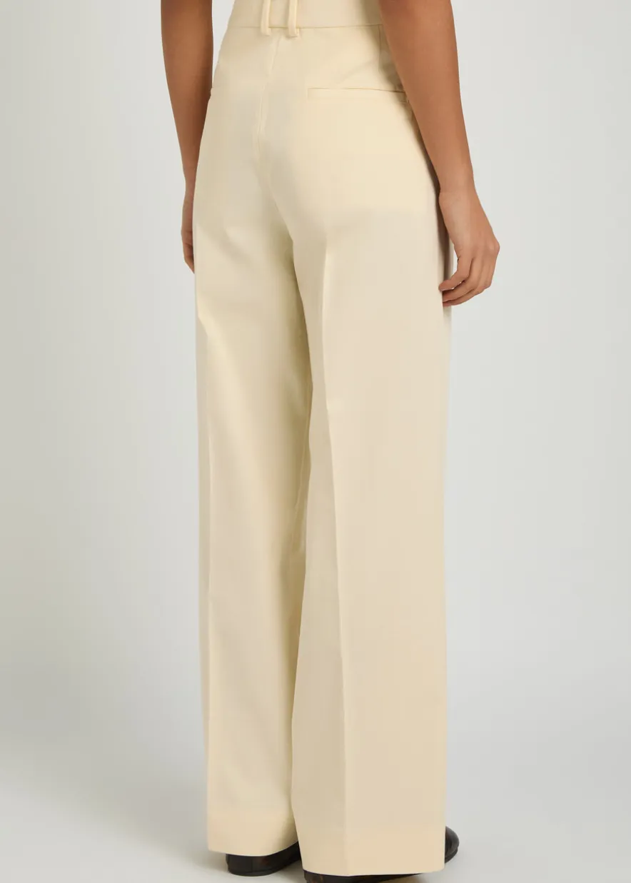 Straight-leg cotton-poplin trousers