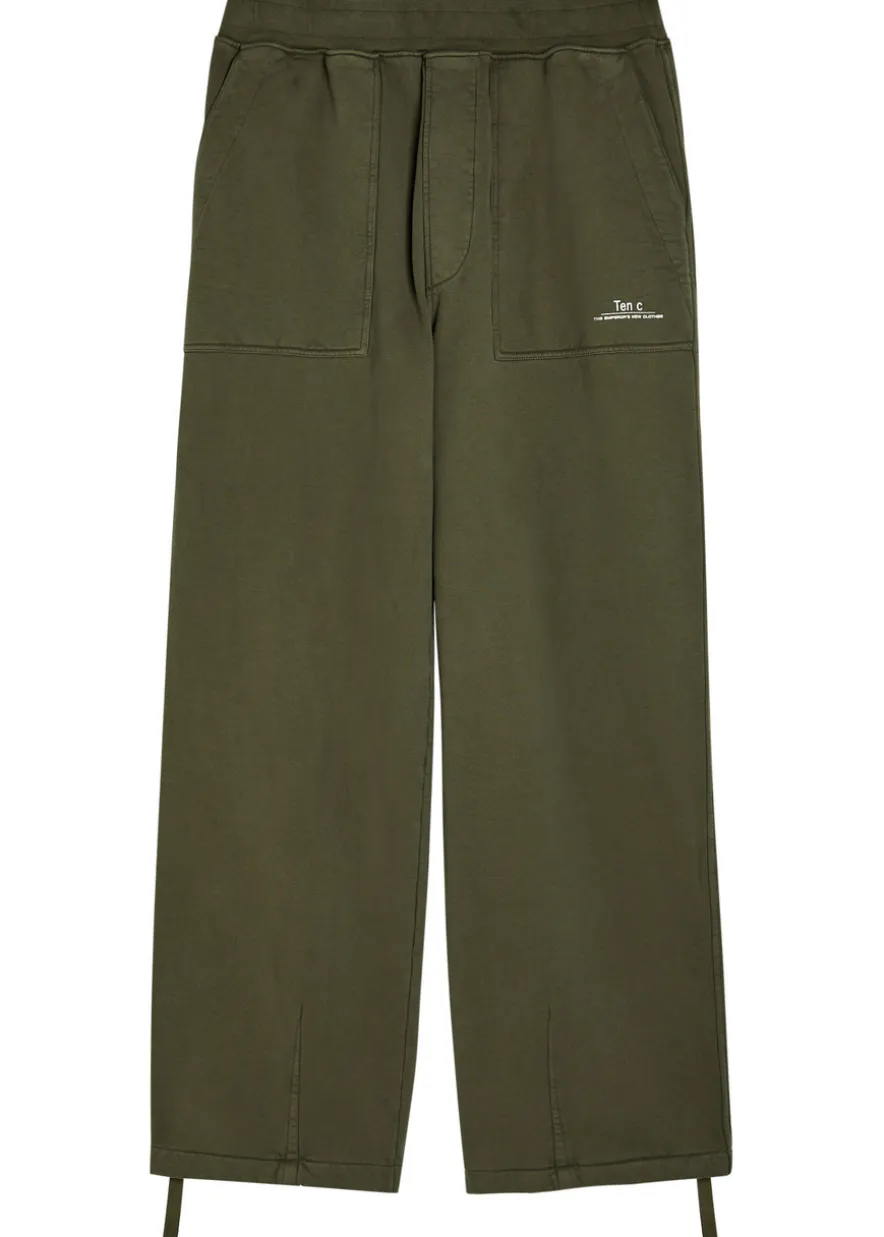 Straight-leg cotton sweatpants