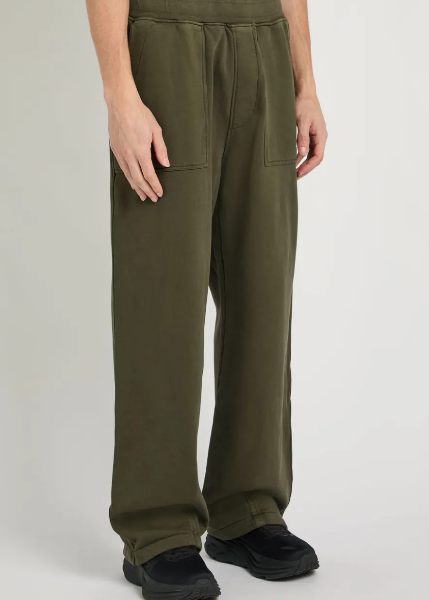 Straight-leg cotton sweatpants