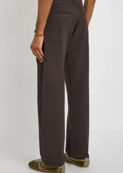 Straight-leg cotton trousers