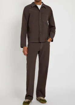 Straight-leg cotton trousers
