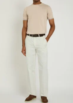 Straight-leg cotton trousers