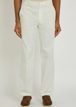 Straight-leg cotton trousers