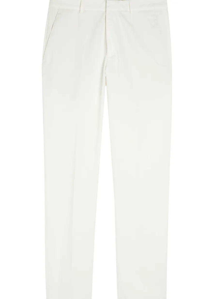 Straight-leg cotton trousers