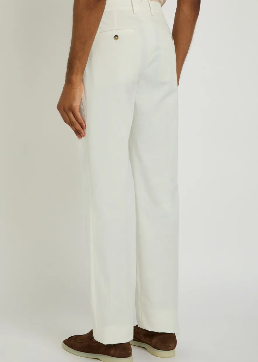 Straight-leg cotton trousers
