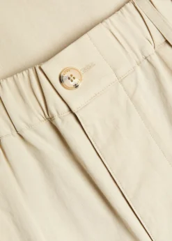 Straight-leg cotton trousers