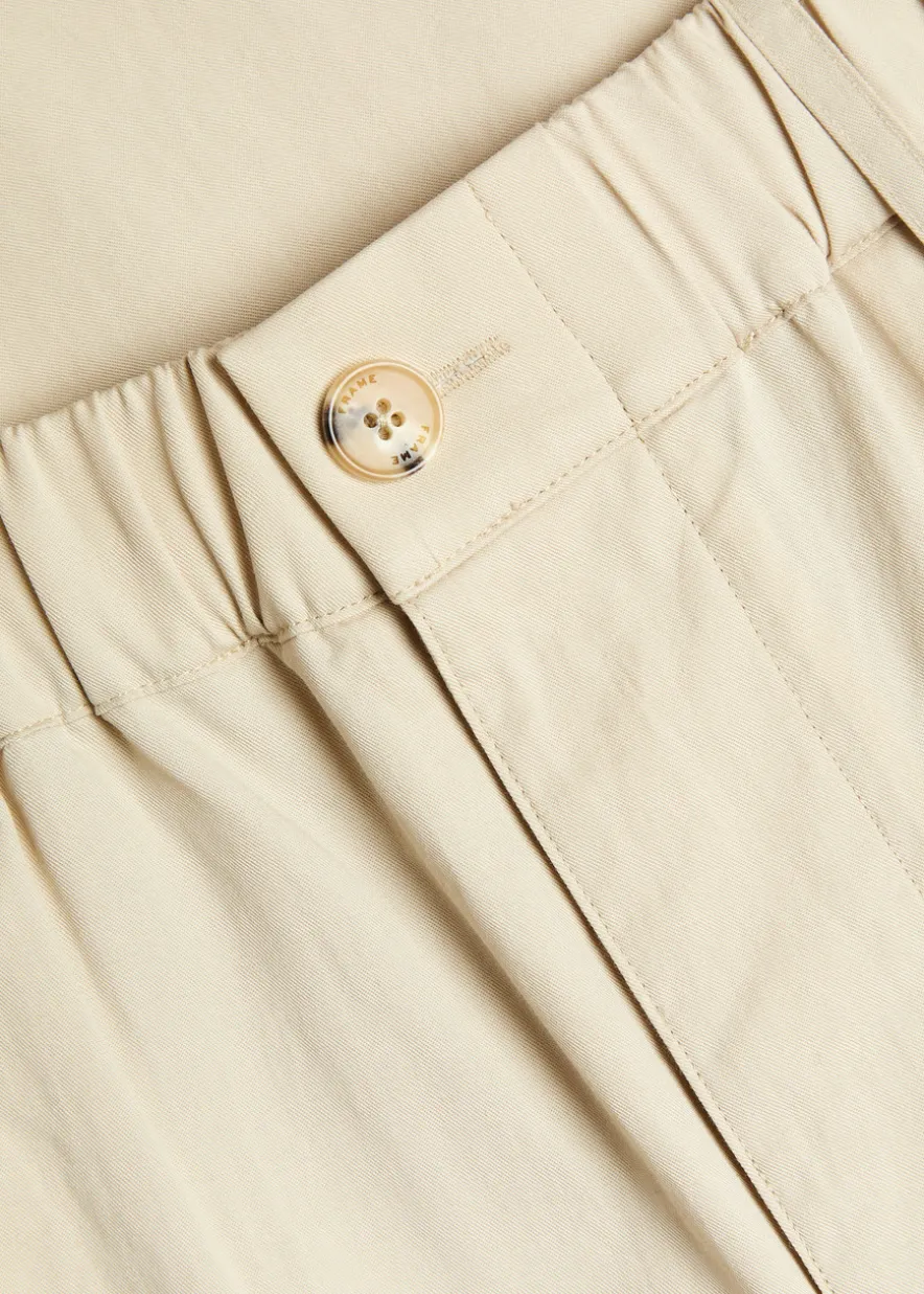 Straight-leg cotton trousers
