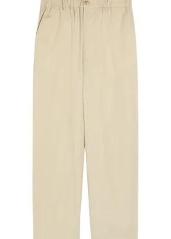 Straight-leg cotton trousers