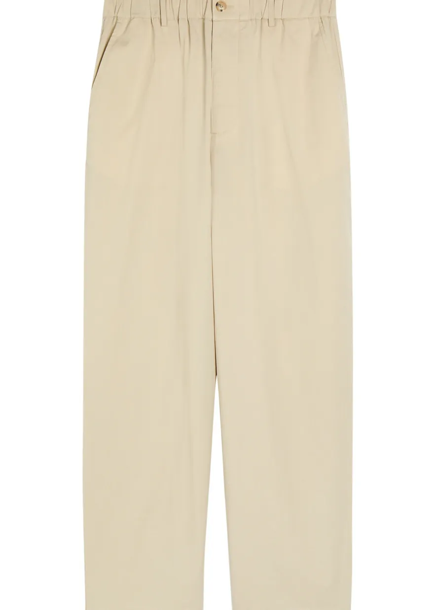 Straight-leg cotton trousers