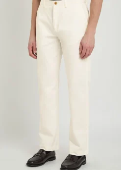 Straight-leg cotton trousers