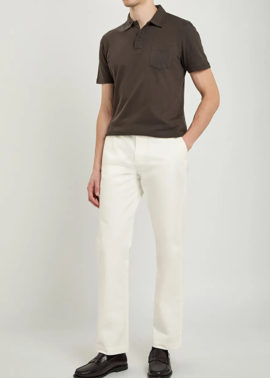 Straight-leg cotton trousers