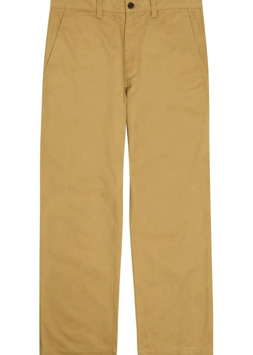 Straight-leg cotton trousers