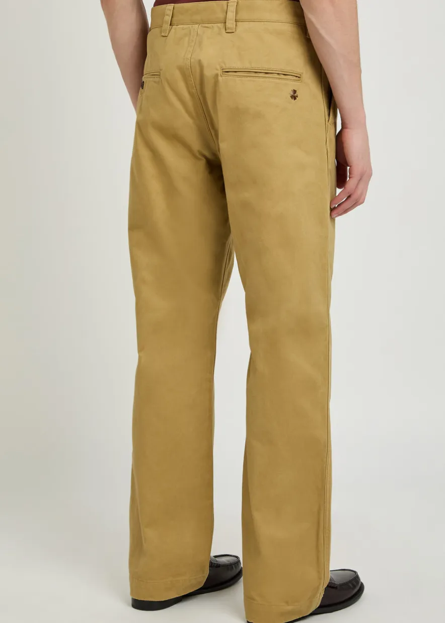 Straight-leg cotton trousers