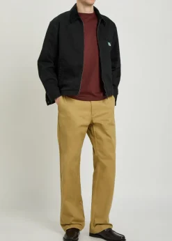 Straight-leg cotton trousers