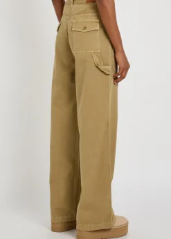 Straight-leg cotton-twill trousers