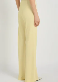 Straight-leg crepe trousers