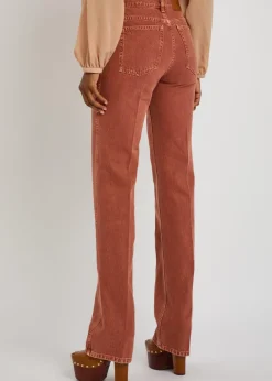 Straight-leg denim jeans