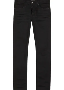 Straight-leg denim jeans