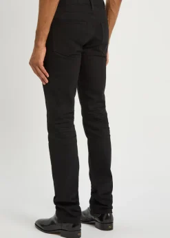 Straight-leg denim jeans