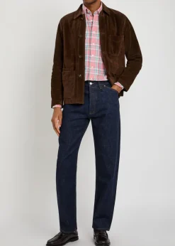 Straight-leg denim jeans