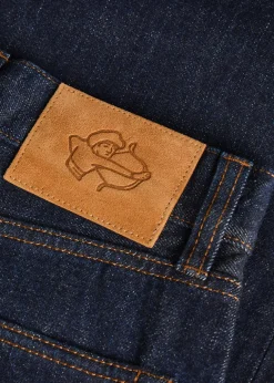 Straight-leg denim jeans