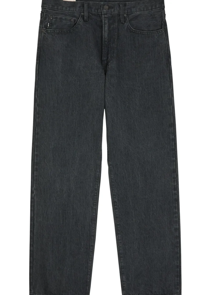 Straight-leg denim jeans
