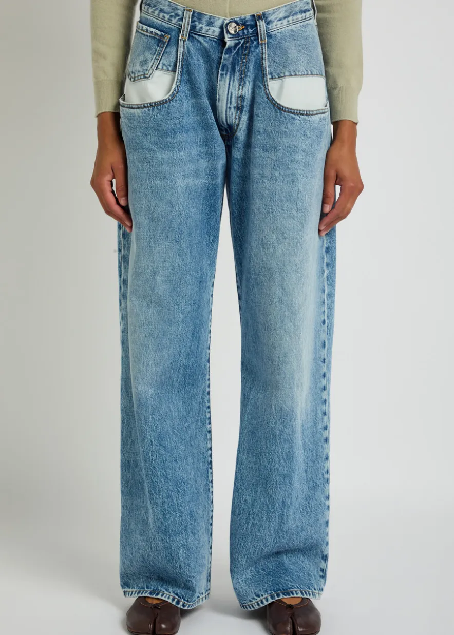 Straight-leg jeans