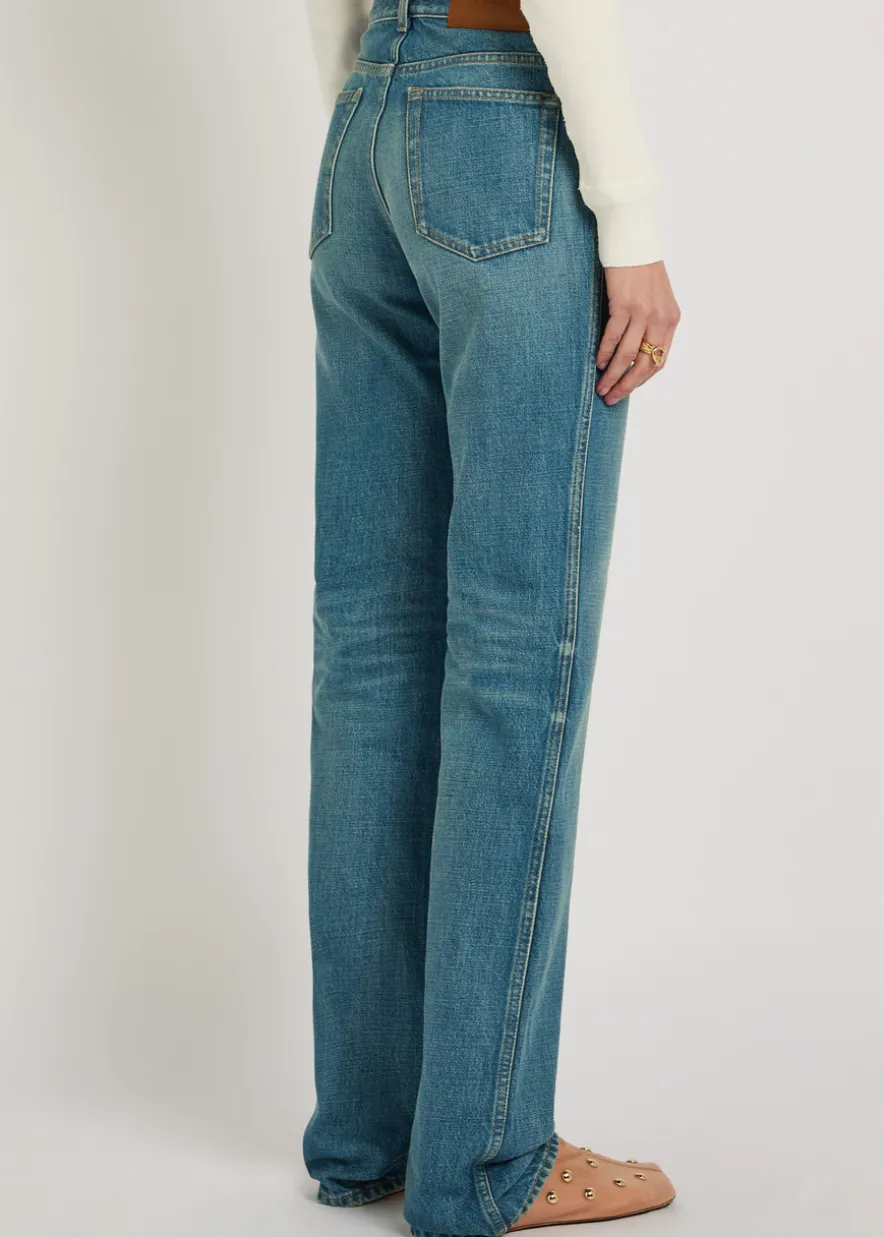 Straight-leg jeans
